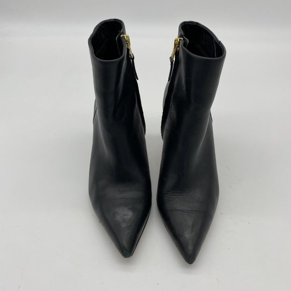 Sam Edelman Karen Black Leather Pointed Boots 7 - Picture 8 of 8